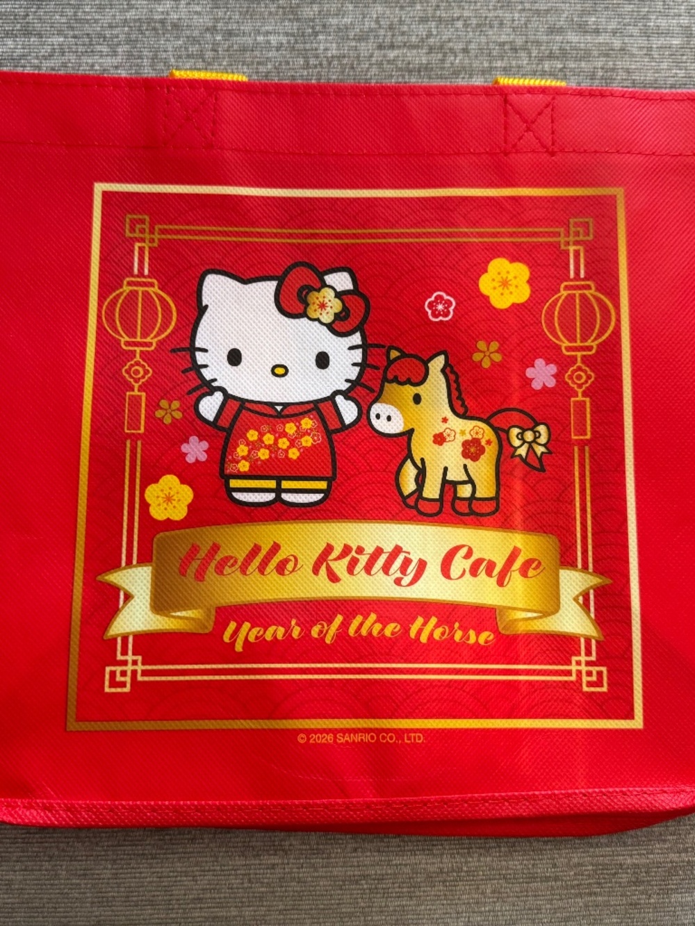 Hello Kitty Cafe Year of the Horse 2026 Shopping Tote Bag